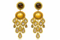 Orecchini Donna in Argento F217OR-ART63-GIALLO